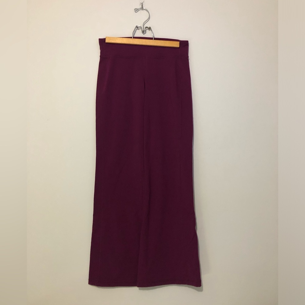 Athleta Gusset Coolmax Petite Small Purple Wide Leg Leggings